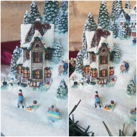 Thomas Kinkade Home for the Holidays Table Centerpiece - Bradford Exchange - Picture 4 of 16